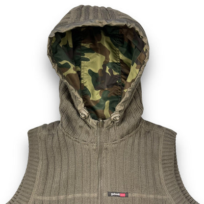 Schott NYC Reversible Hooded Gilet (S) | Default Title, Multicoloured