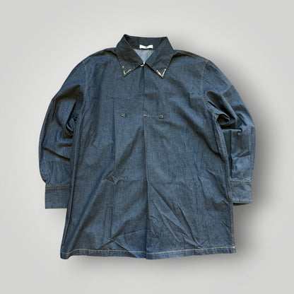 90s Issey Miyake Sport Western Style Denim Pullover M/L | O/S, Blue