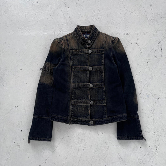 2000s armani jeans napoleon denim jacket | Navy, Navy