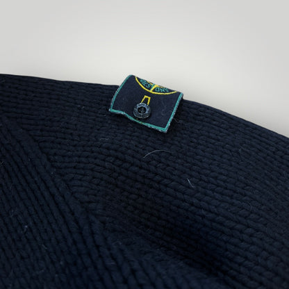 Stone Island AW/98 Heavy Wool Cable Knit Zip Up XL