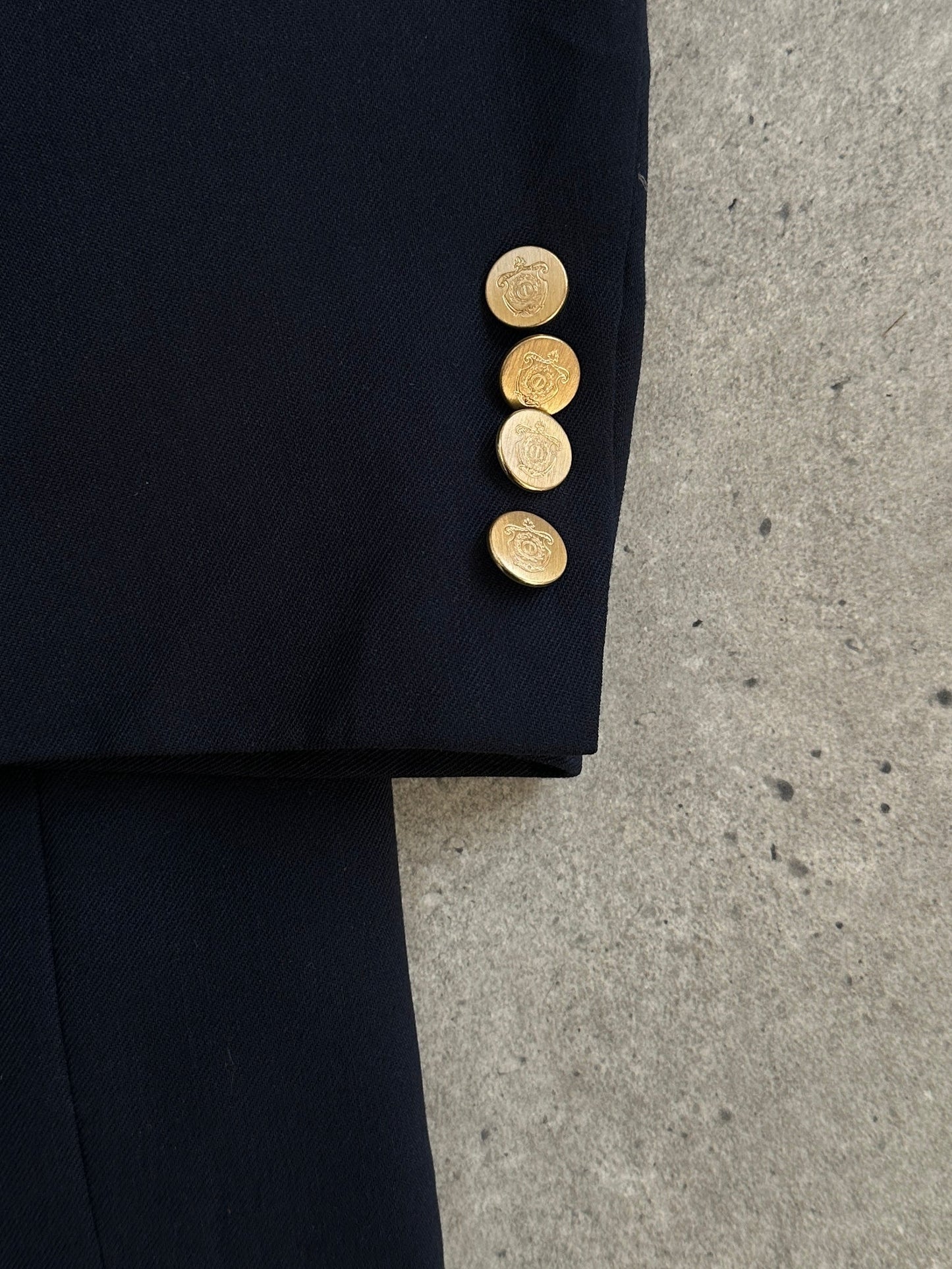 Christian Dior Monsieur 1980s Bespoke Button Double Breasted Blazer - 44R/XL