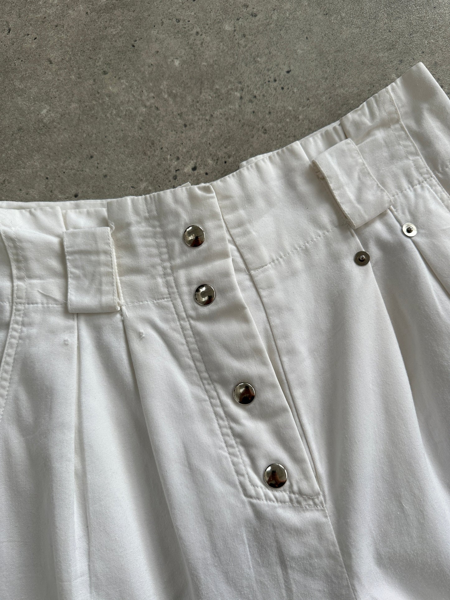 Vintage 1990s Pure Cotton High Waisted Tapered Trousers - W26