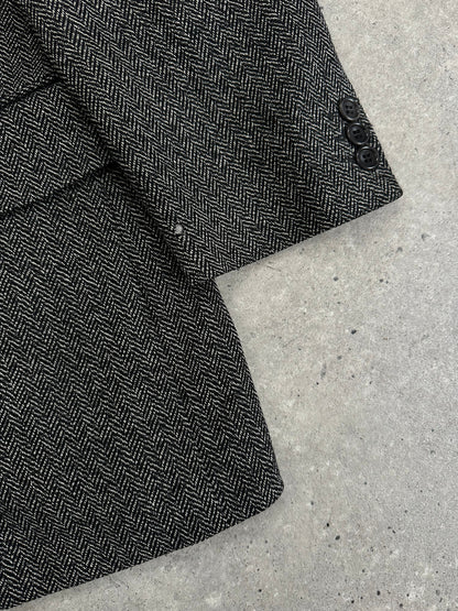 Loro Piana 1990s Wool Cashmere High Neck Blazer - 38R/L