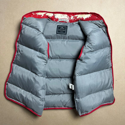 A/W 1993 Scarlet Red Reflective Goose Down Gilet