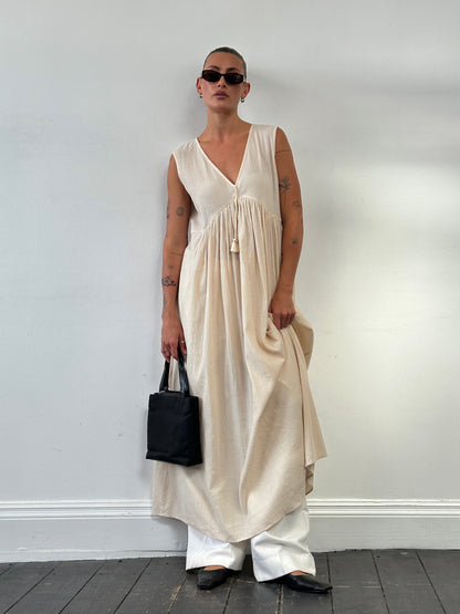 Max Mara Pure Cotton Floor Length Sun Dress - UK12