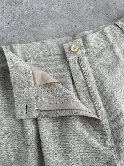 Italian Vintage High Waist Tapered Leg Tailored Trousers - W26