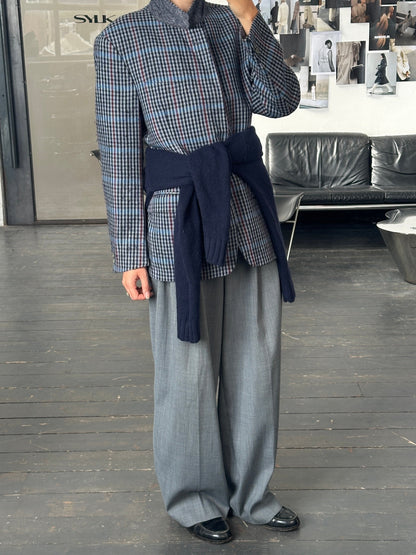 Christian Dior Monsieur 1990s Brushed Wool Houndstooth Blazer - 42R/XL