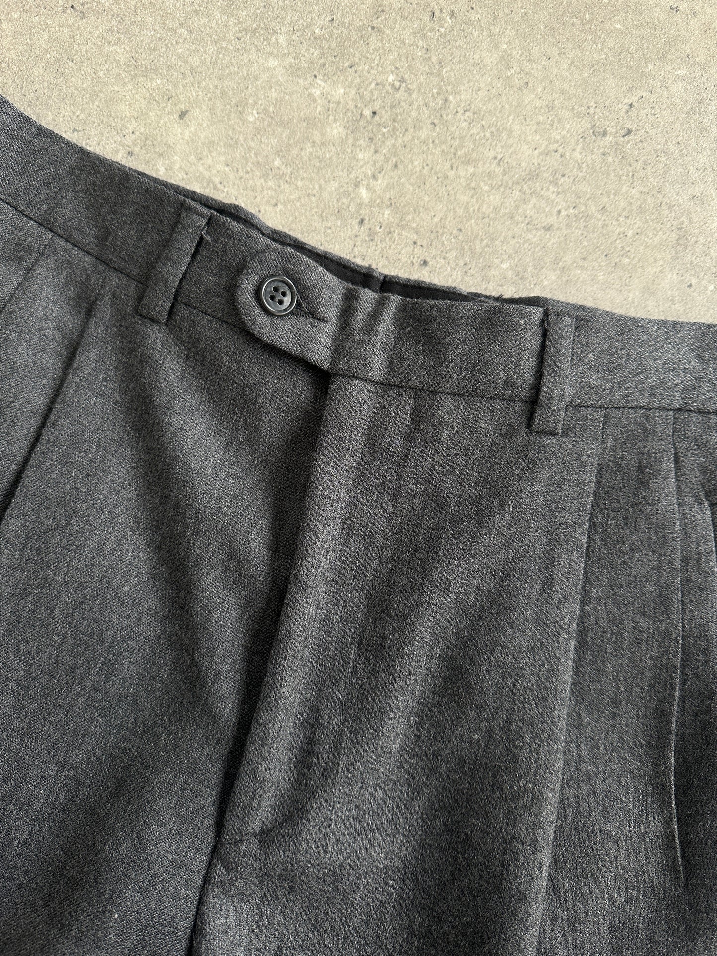 Conbipel Pure Brushed Wool Straight Leg Tailored Trousers - W30