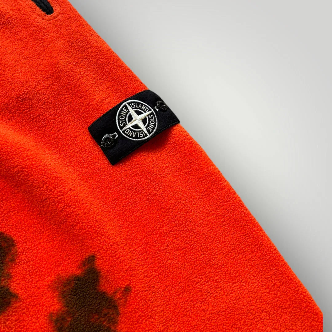 Stone Island Compass-motif Hand Sprayed Fleece Track Pants L