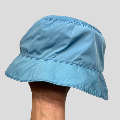 Prada Sport SS99 Baby Blue Nylon Bucket Hat - M