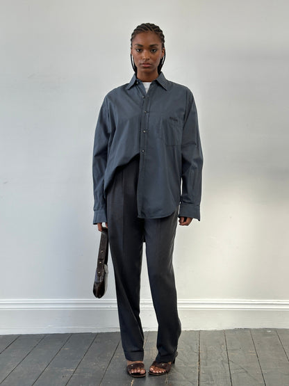 Moschino Pure Cotton Bespoke Button Logo Shirt - L