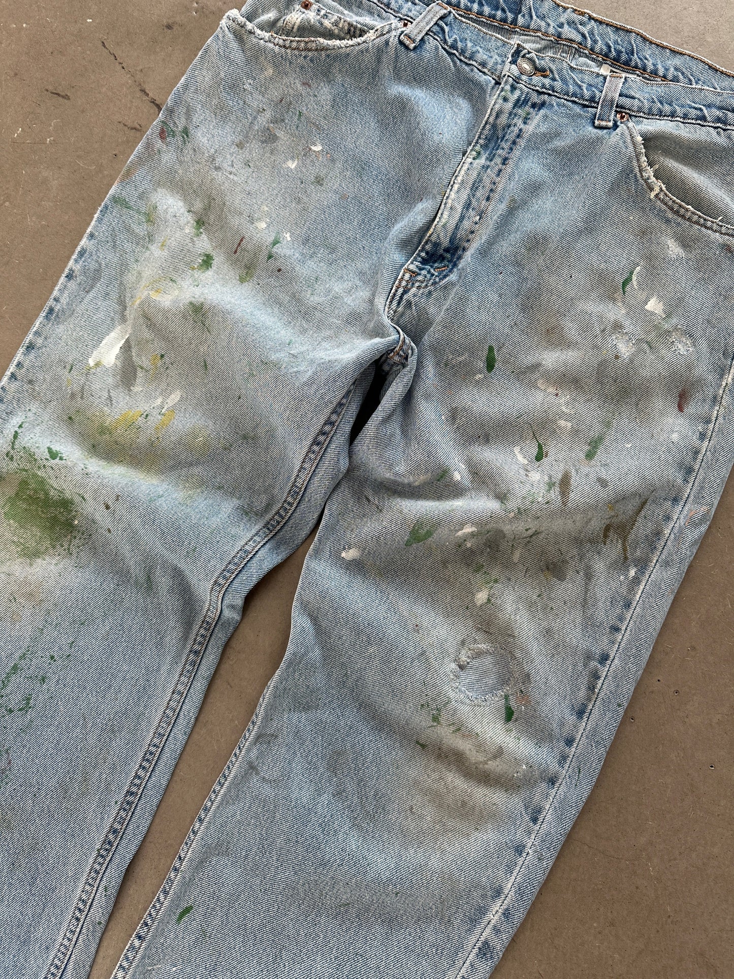 1997 Levi's 505 Painted Jeans - 38 x 29 | Default Title, Red