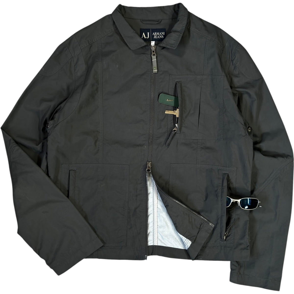 Armani Jeans 00's Utility Jacket L | Large, Dark Charcoal