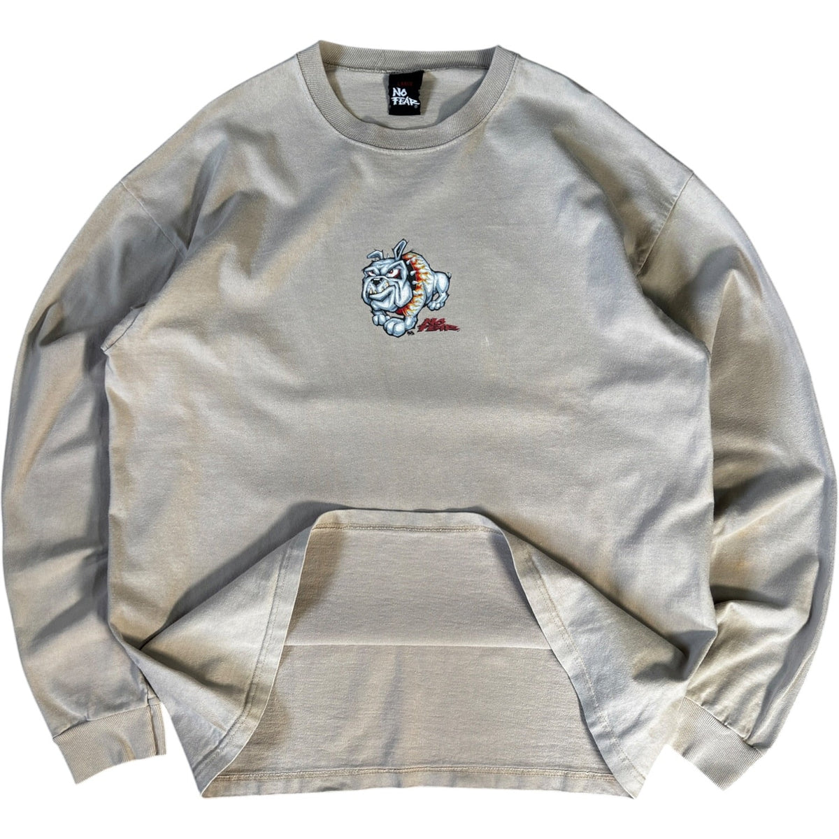 No Fear 90’s Longsleeve T Shirt L | Large, Cream