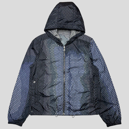 Prada Sport 2008 Geometric Shadow Print Nylon Jacket - M