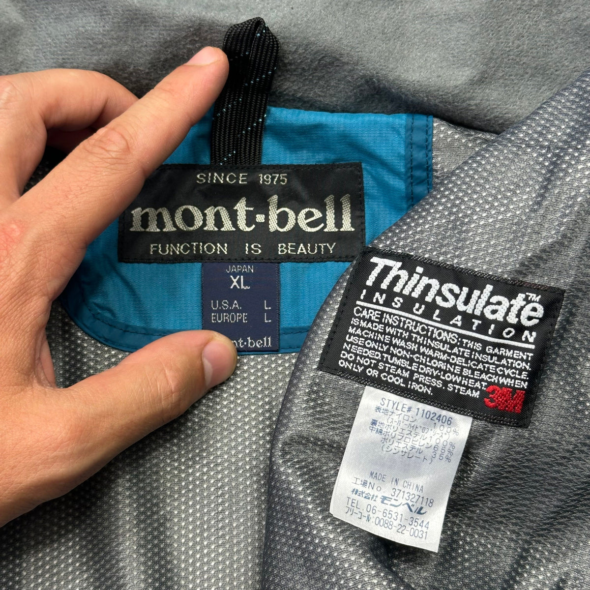 Montbell 00’s Goretex Rain Dancer Insulated Jacket - XL | Blue