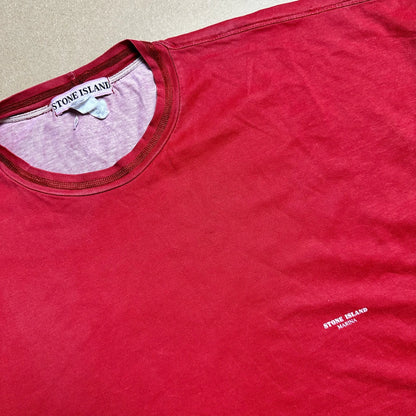 S/S 1989 Scarlet Red Marina Stencil Spell-out T-shirt