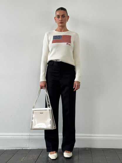 Ralph Lauren Polo 2000s “ The Iconic Flag” Knitted Jumper - S