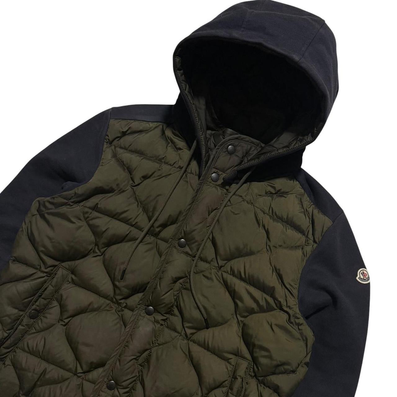 Moncler Down Cotton Hood Jacket | Large, Olive