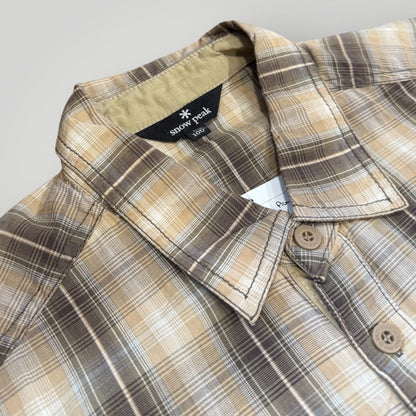 Snow Peak Plaid Check Cotton Shirt M