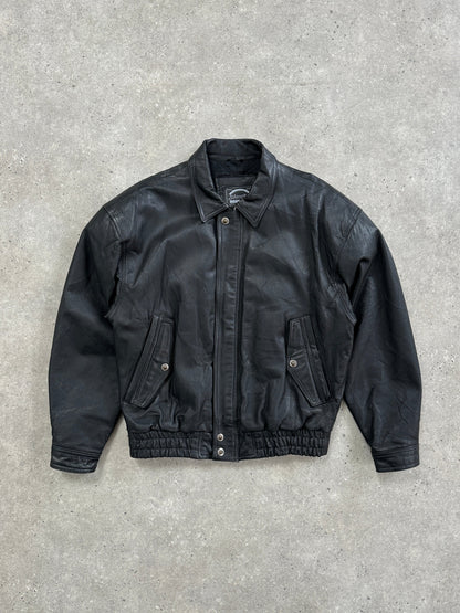 Vintage 1990s Leather Blouson Bomber Jacket - L