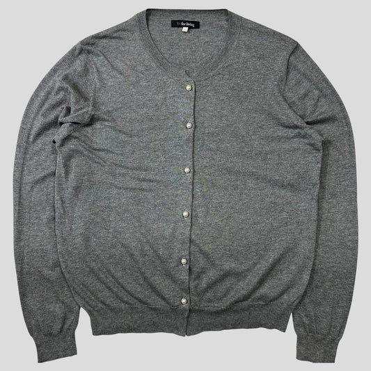 Y’s by Yohji Yamamoto Pearl Button Cardigan - S/M | Large, Grey