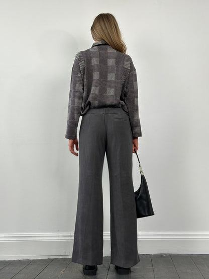 Emporio Armani Wide Leg Low Rise Trousers - W30