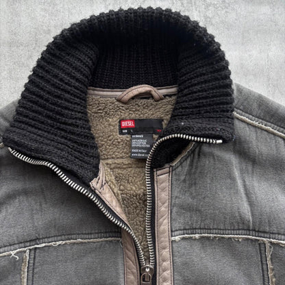 DIESEL SUEDE LEATHER JACKET | O/S, Cream