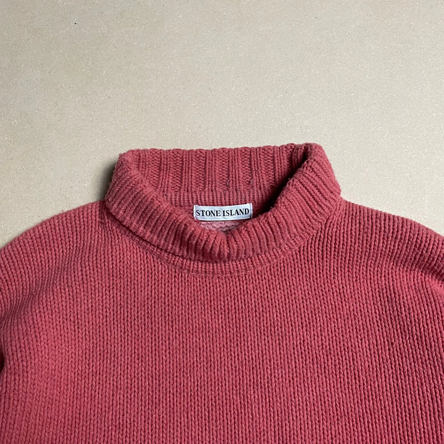 A/W 1992 Coral Hand Woven Knitted Roll Neck