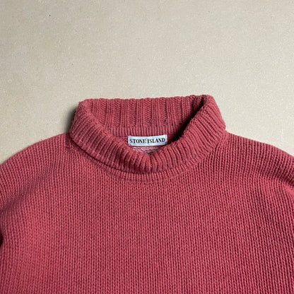 A/W 1992 Coral Hand Woven Knitted Roll Neck