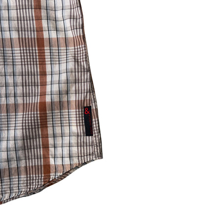 Dolce & Gabbana 00’s Multi Pocket Plaid Shirt M | Medium, Brown