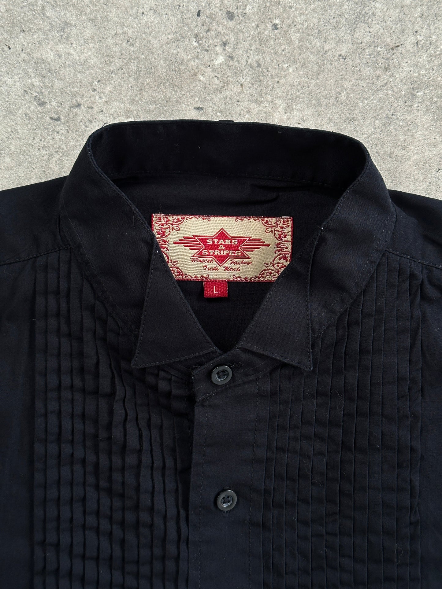 Vintage Pure Cotton Tuxedo Shirt - XL