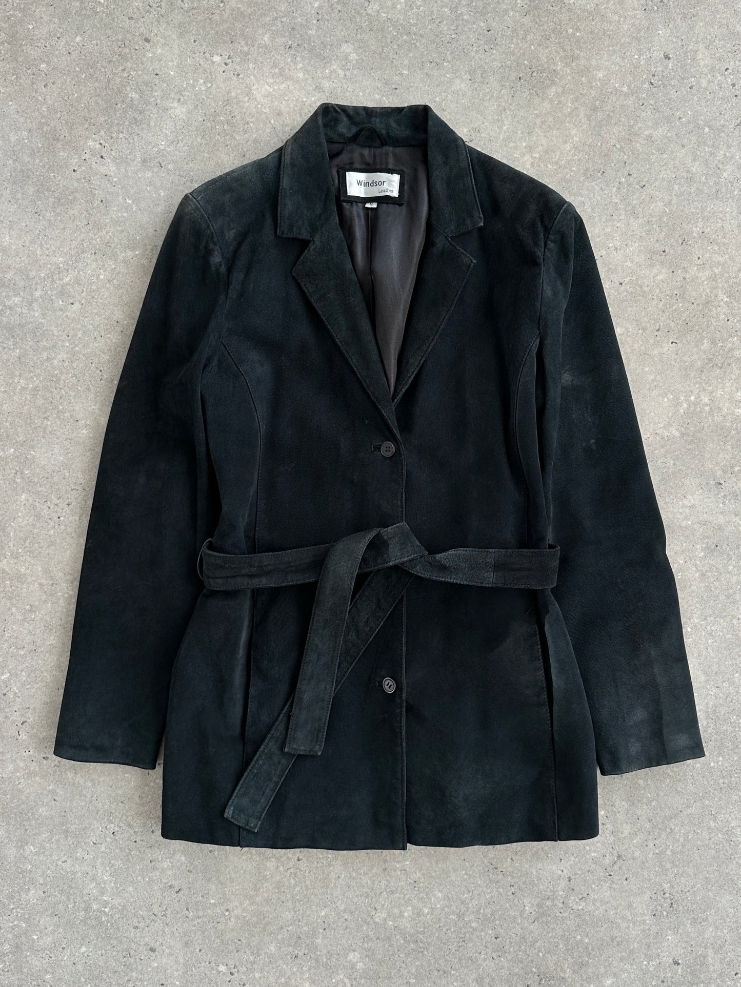 Vintage 1990s Suede Belted Jacket - S/M
