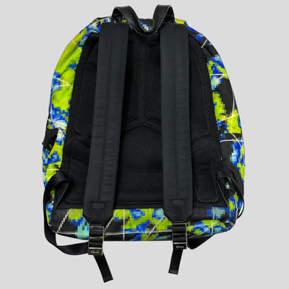 Prada SS17 Radar Nylon Tessuto Backpack + Dustbag & Cards | O/S, Red