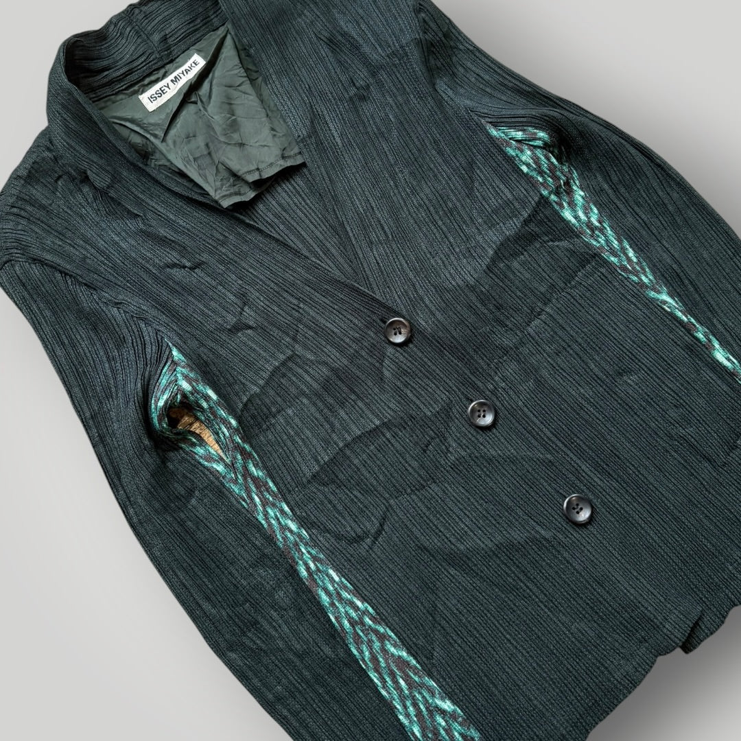 2000's Issey Miyake Mainline Pleated Blazer M | Default Title, Green