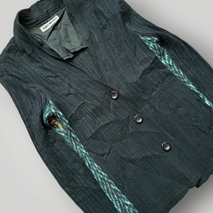 2000's Issey Miyake Mainline Pleated Blazer M | Default Title, Green
