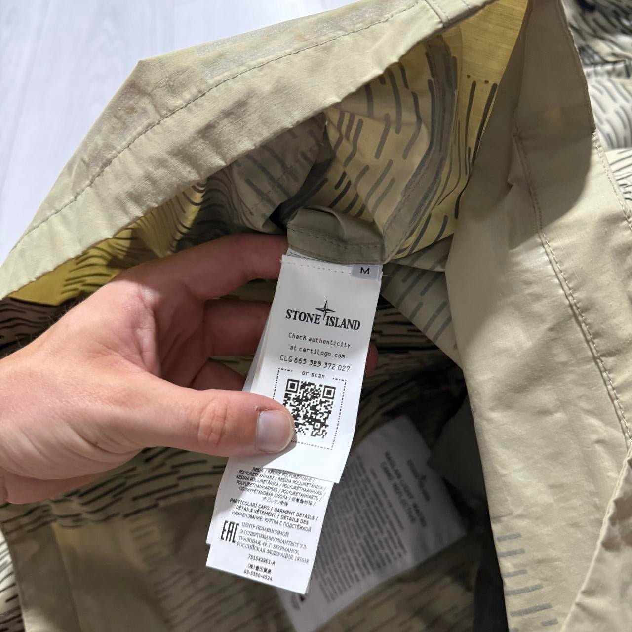 Stone Island Naslan Rain Camo Parka Jacket | Medium, Camo