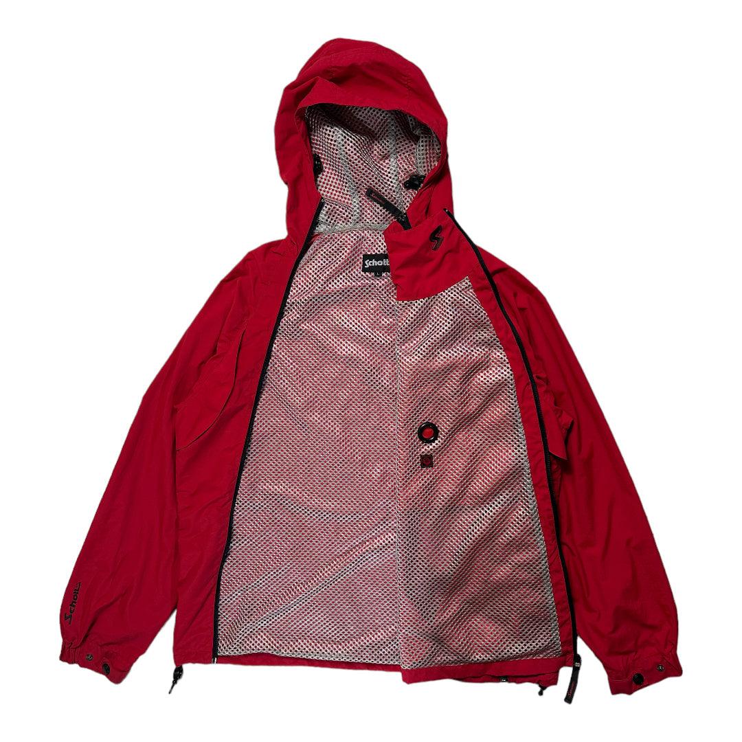 2000s Schott NYC Asymmetrical Red Zip Jacket - Known Source