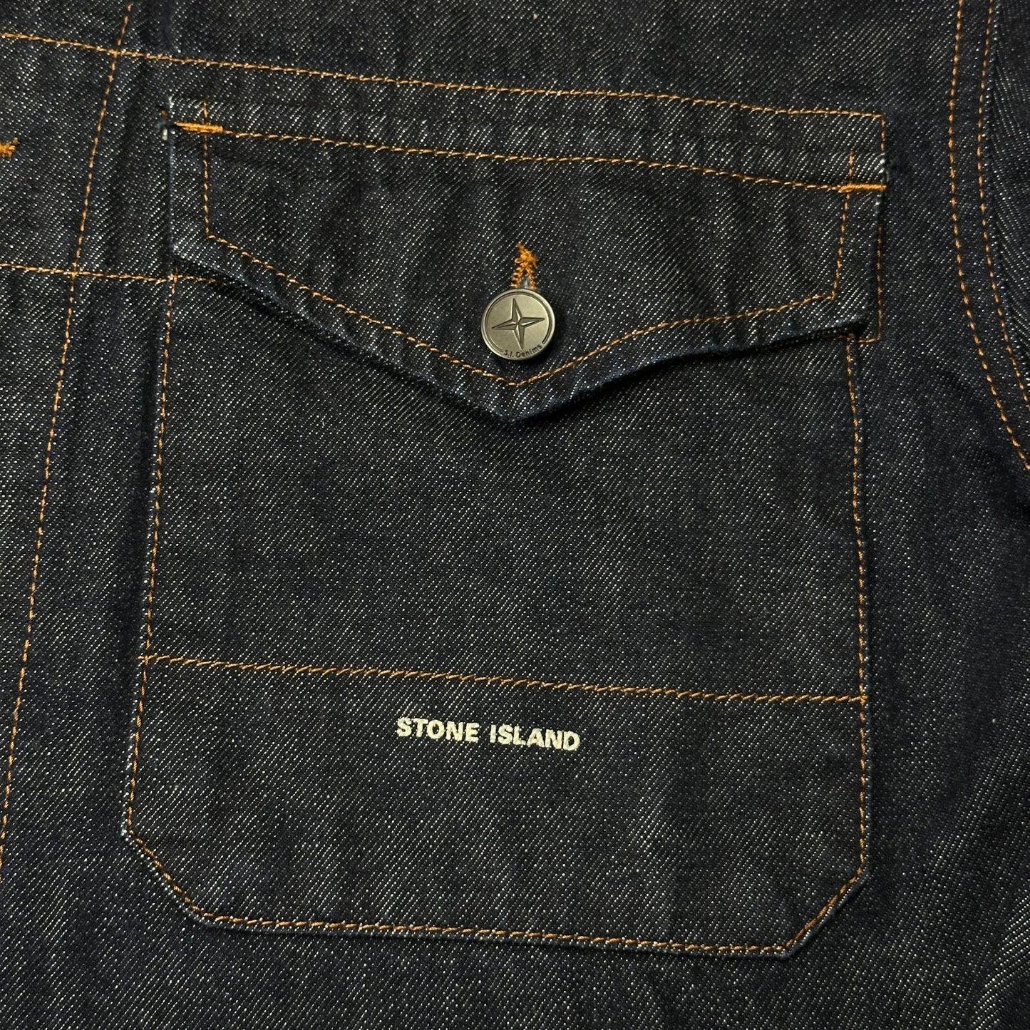 Stone Island 00’s Denims Logo Trucker Jacket - L/XL