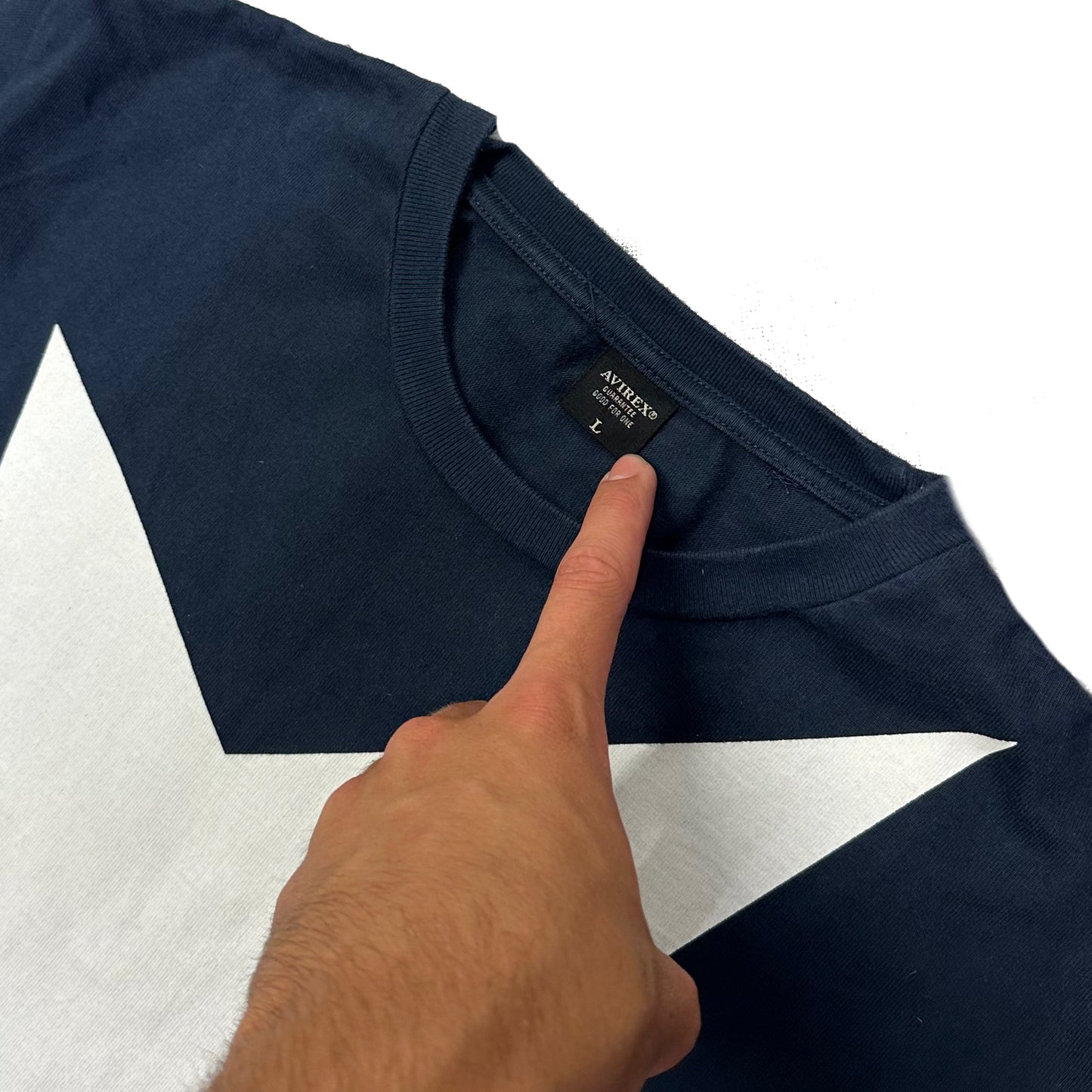 Avirex Star T-Shirt In Navy ( L )