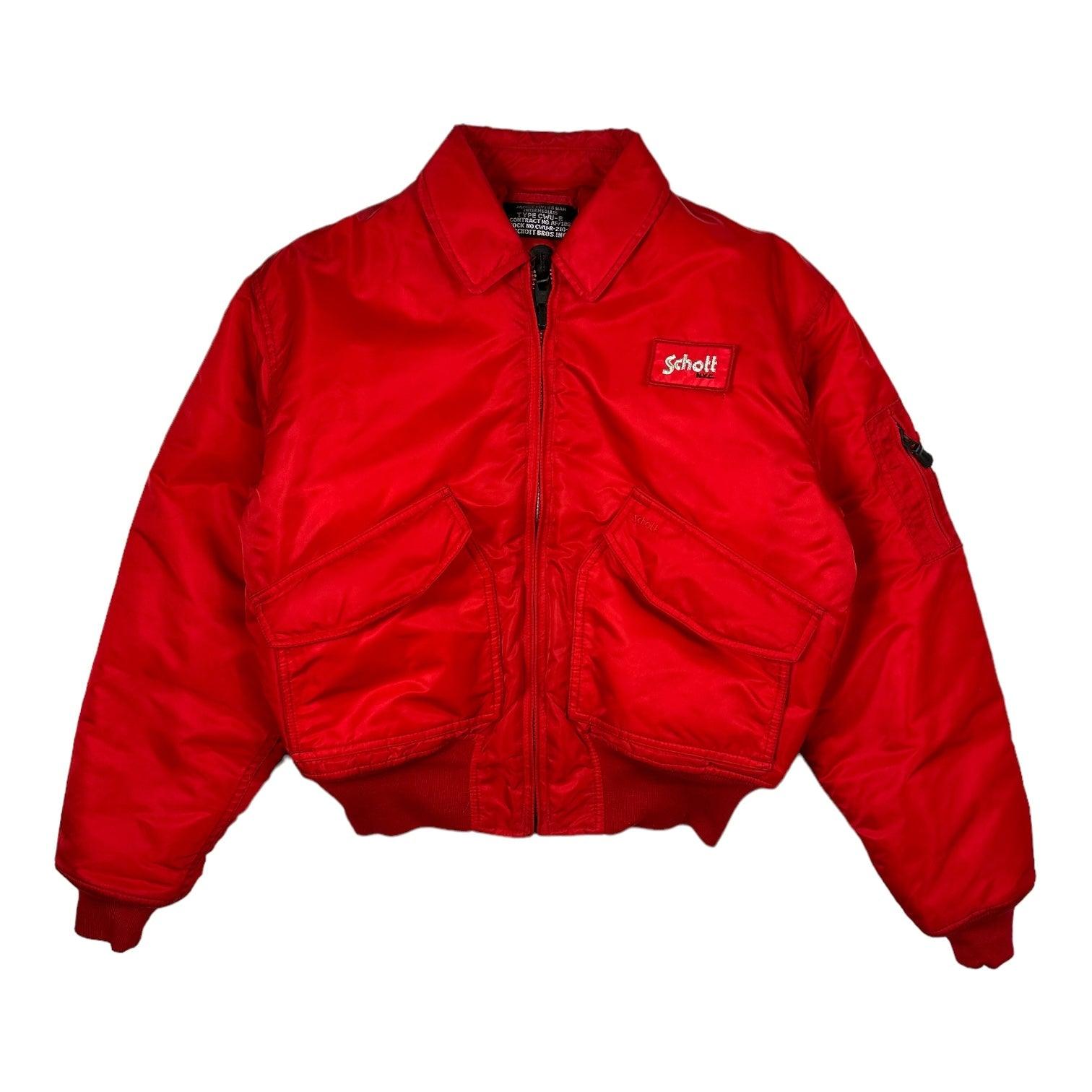 Schott NYC Red Bomber Jacket - Known Source