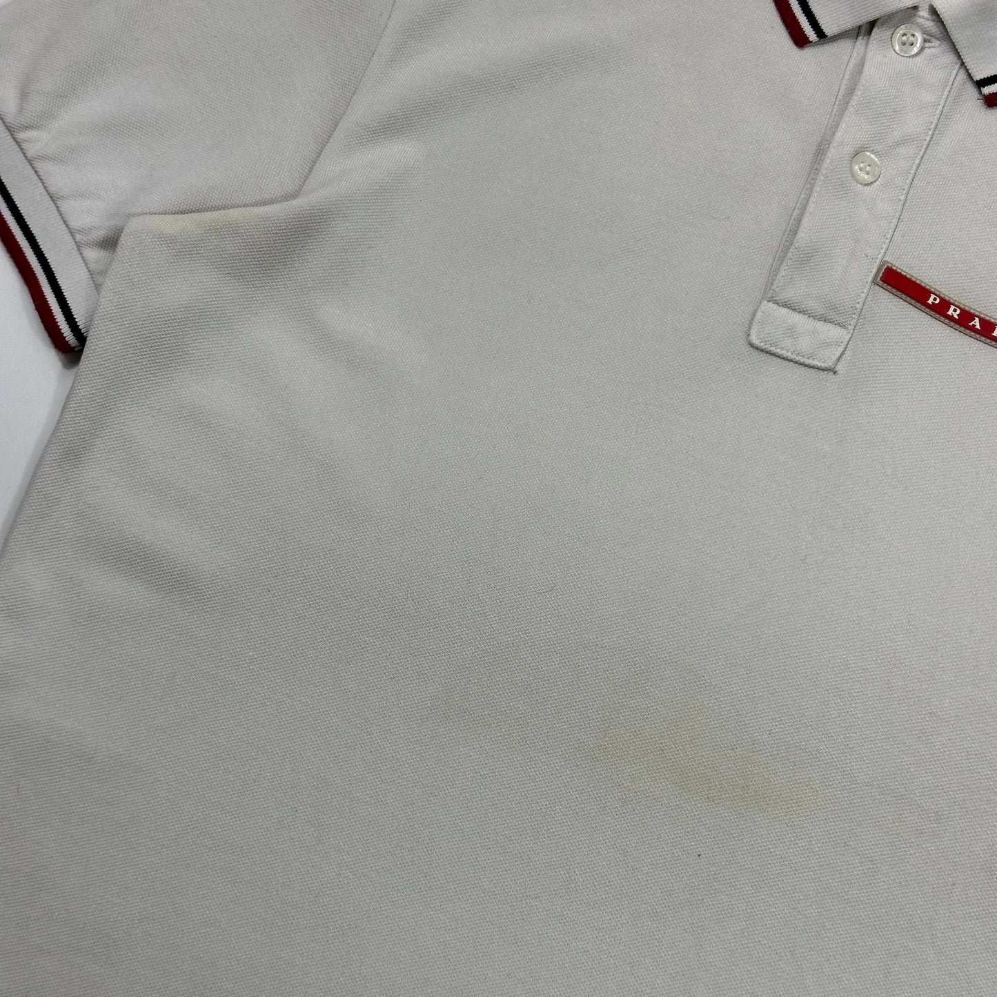 Prada 2018 Red Tab Polo Shirt - M