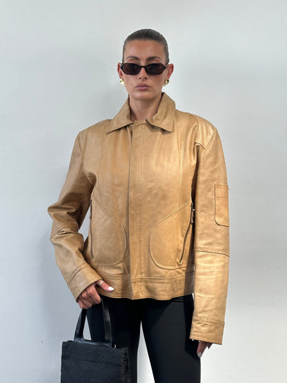 Italian Vintage Leather Jacket - M/L