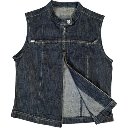 Billabong 00’s Sleeveless Denim Jacket Size 10/12 | 10/12, Red