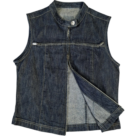 Billabong 00’s Sleeveless Denim Jacket Size 10/12 | 10/12, Red