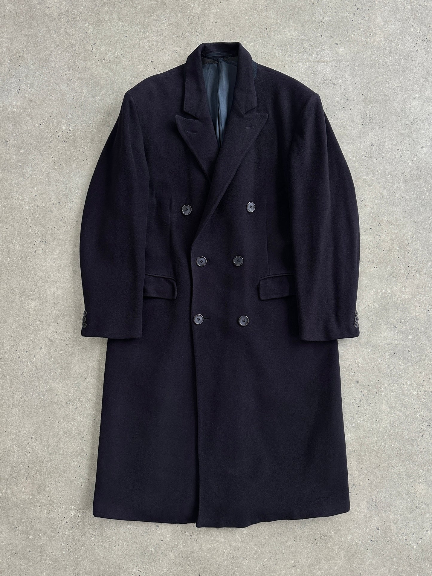 Harrods x Berwin & Berwin 1980s Pure Cashmere Double Breasted Coat - XL