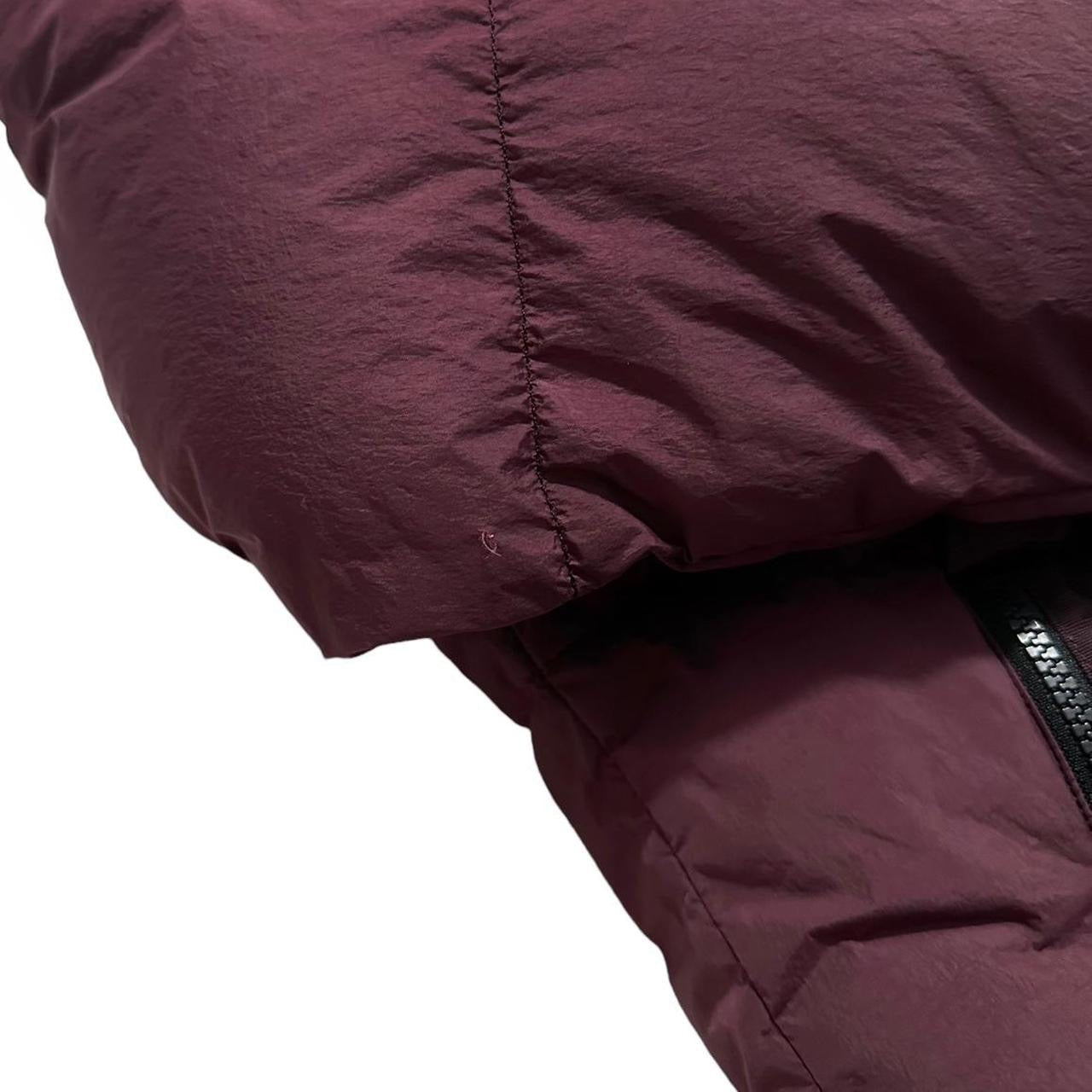 Stone Island Maroon Garment Dyed Down Jacket