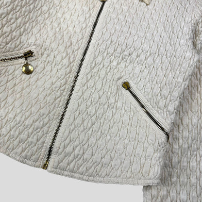 Moschino Jeans 90’s Textured Cropped Love Heart Zip Jacket - IT40