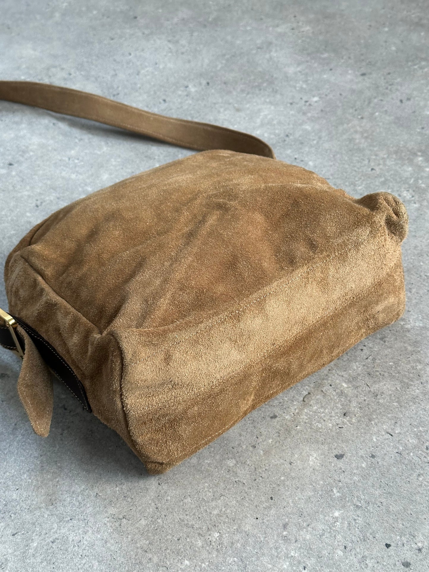 Loewe 1990s Suede Anagram Crossbody Bag