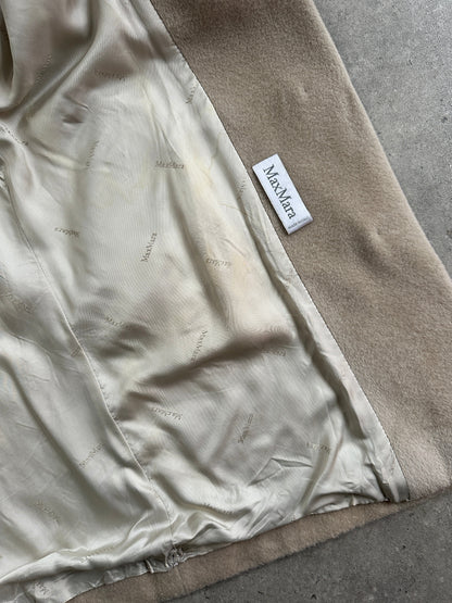 Max Mara Brushed Wool Cashmere Single Breasted Coat - M/L